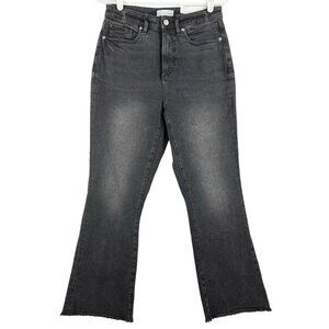 NWT LOFT Women Black Curvy The Kick Crop Jeans Sz 28 (28"x29") High Rise Stretch